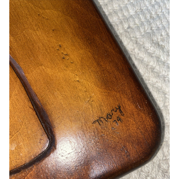 Vtg Hand Painted Folk Art Bundle Cutting Board Wooden Decorative Wall Art 70S - Picture 3 of 10